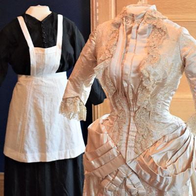antique clothing on display
